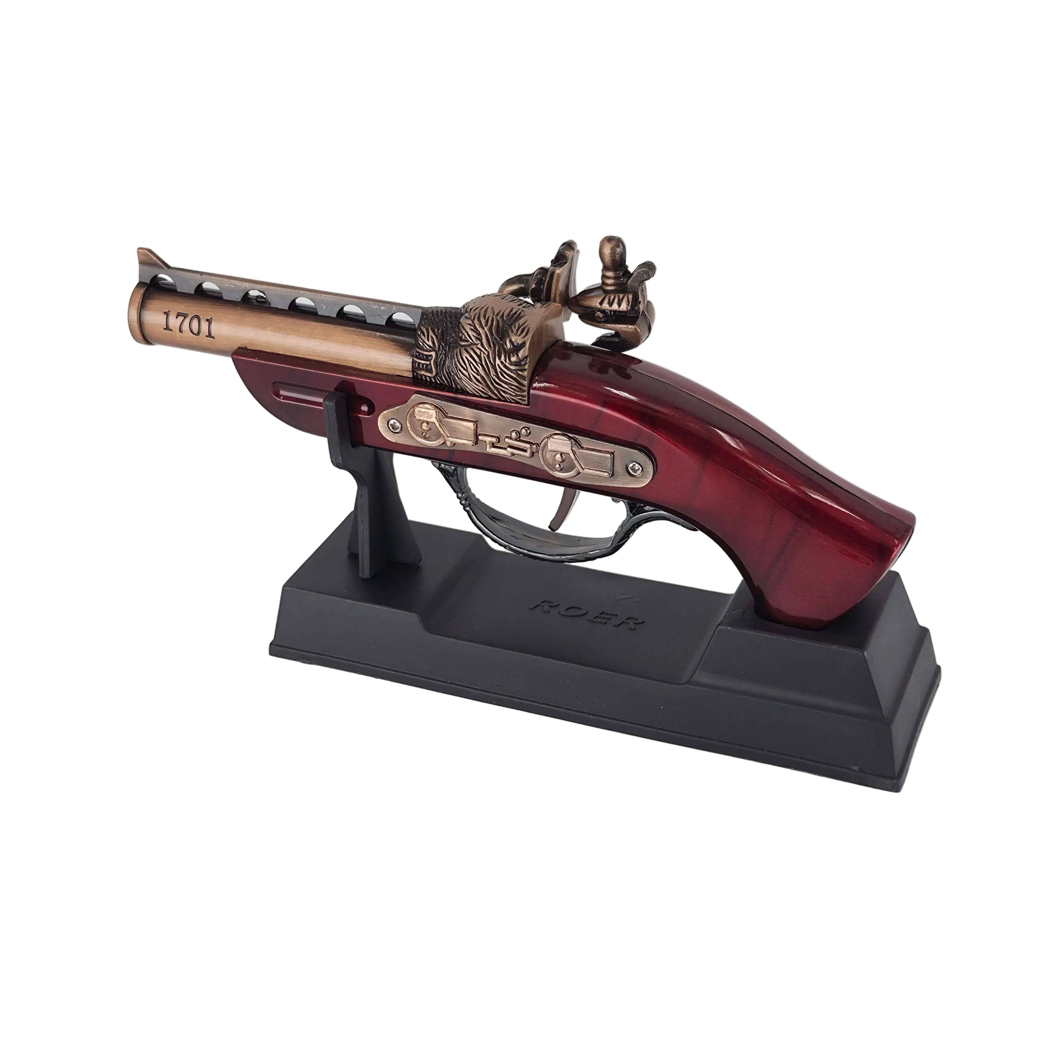 Flintlock Pistol Style Lighter with Stand – Vintage Decorative Piece
