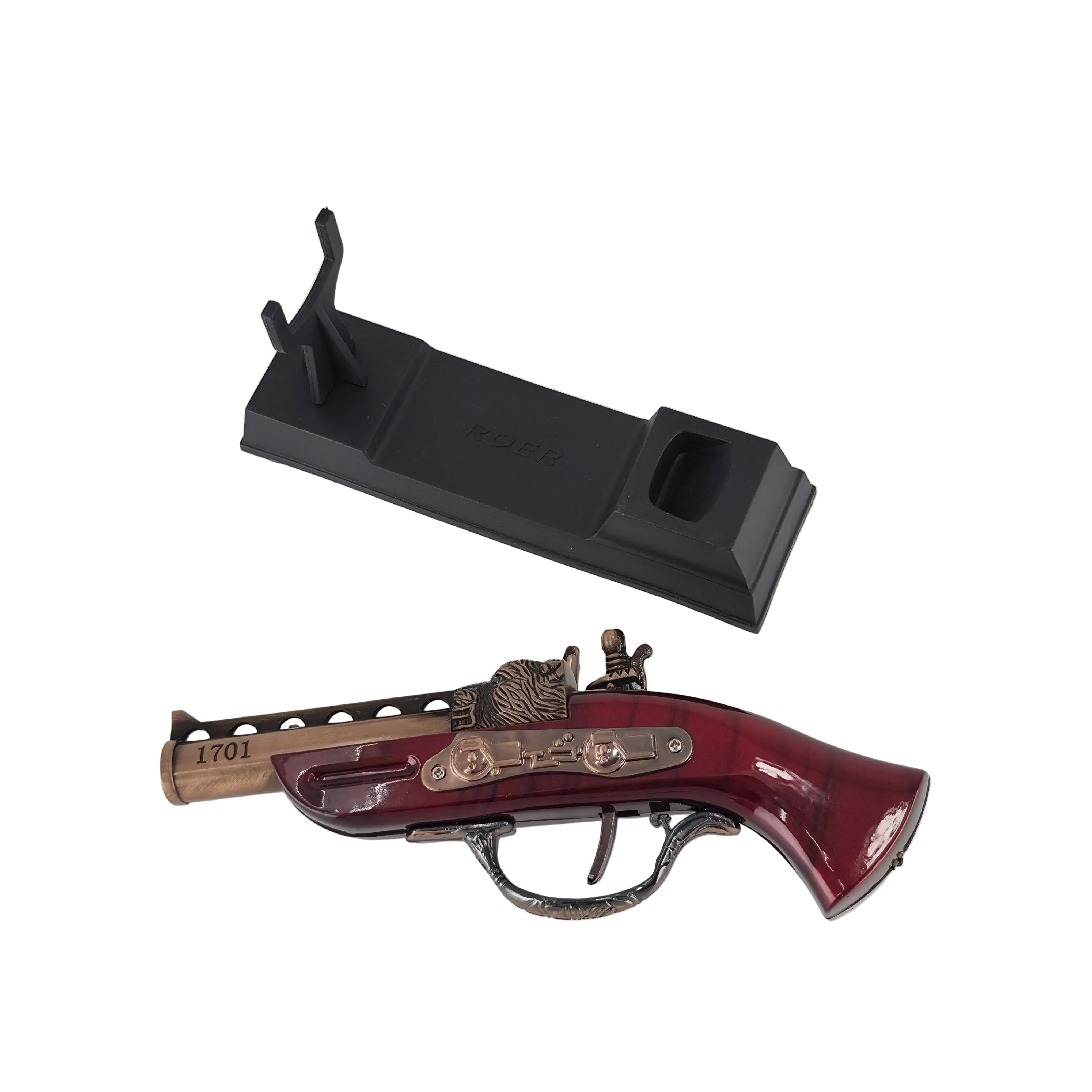 Flintlock Pistol Style Lighter with Stand – Vintage Decorative Piece