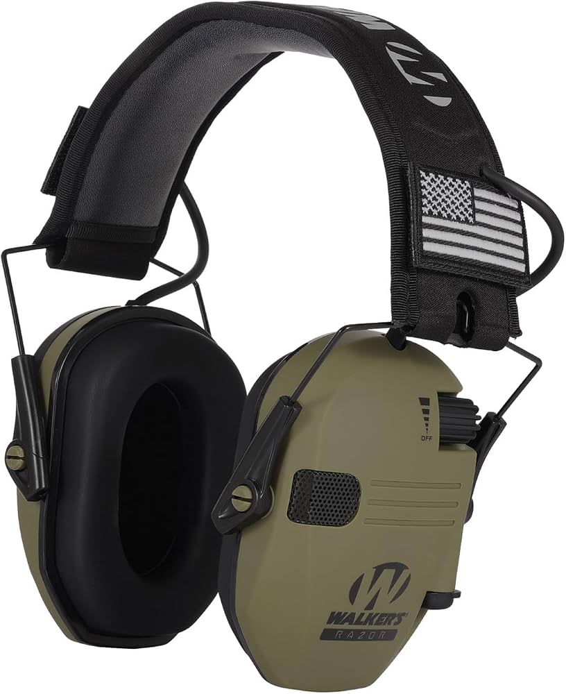 Walker's Razor Electronic Hearing Protection Earmuffs – Compact Folding Sound Protection