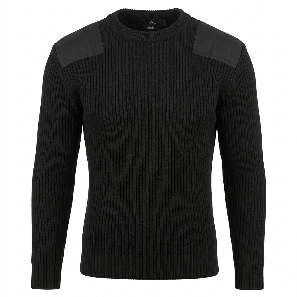 Tactical Ribbed Knit Sweater – Beige Edition