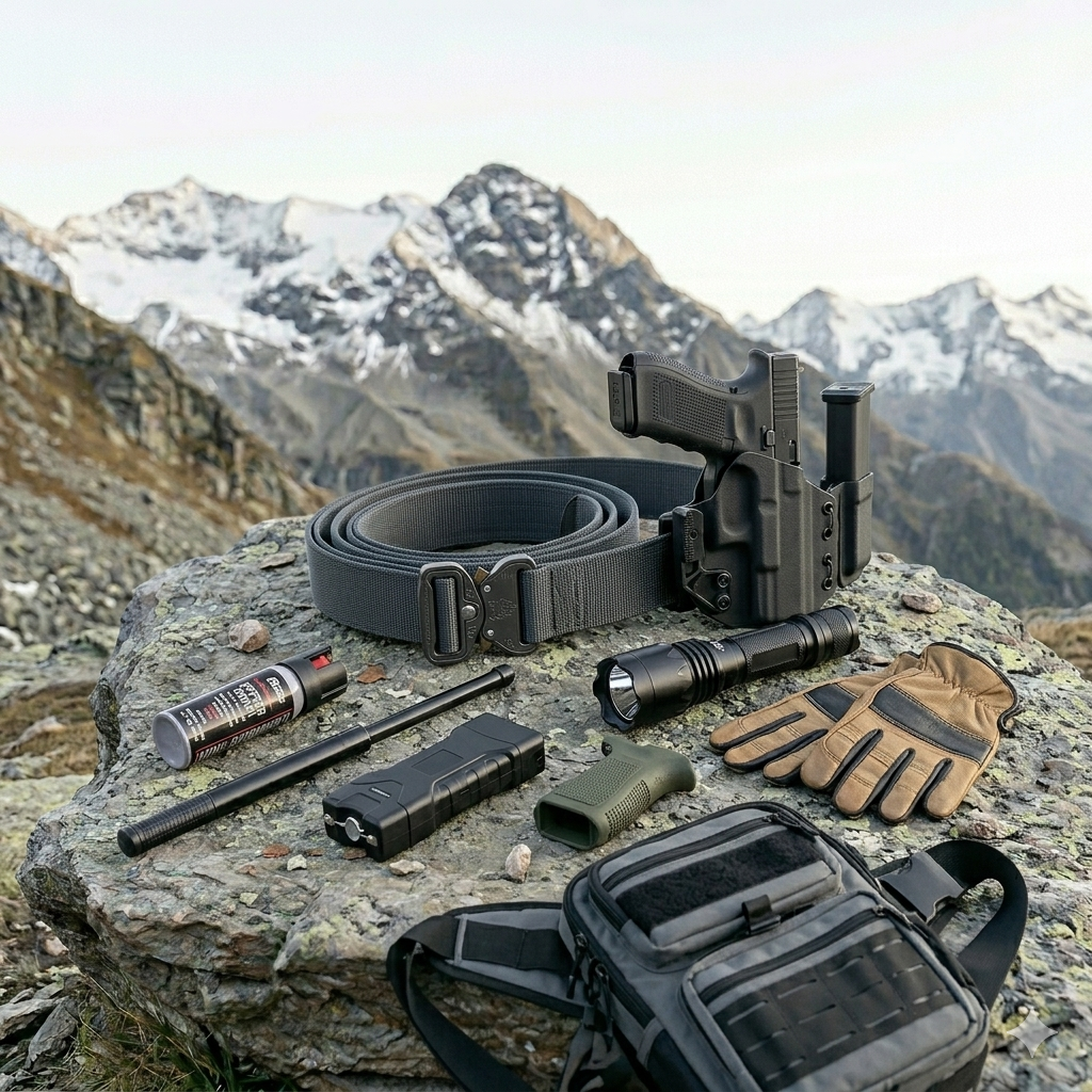 Tactical accessories arranged in rugged environment