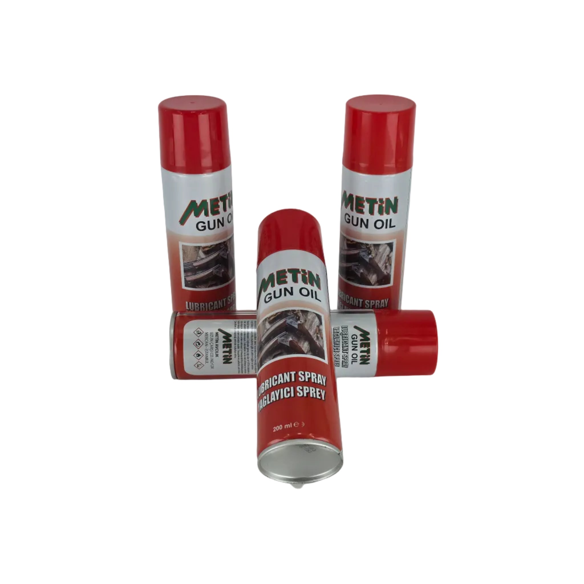 METIN Gun Oil Lubricant Spray – 200ml Multi-Purpose Cleaning & Protection