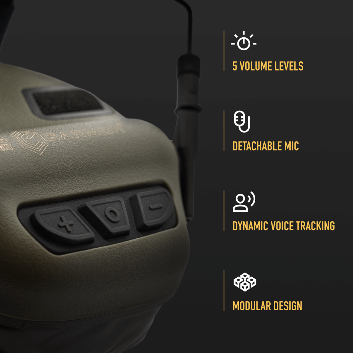 Earmor M32 PLUS Electronic Earmuffs with Microphone